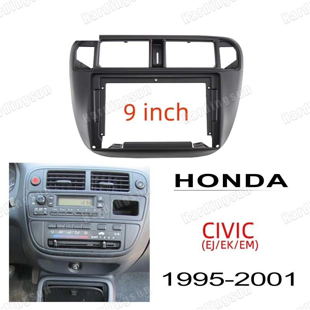 9 นิ้วรถวิทยุสเตอริโอแผงสําหรับ Honda Civic (EJ/EK/EM) 1995-2001 Android Dash ชุดติดตั้งเครื่องเล่น 