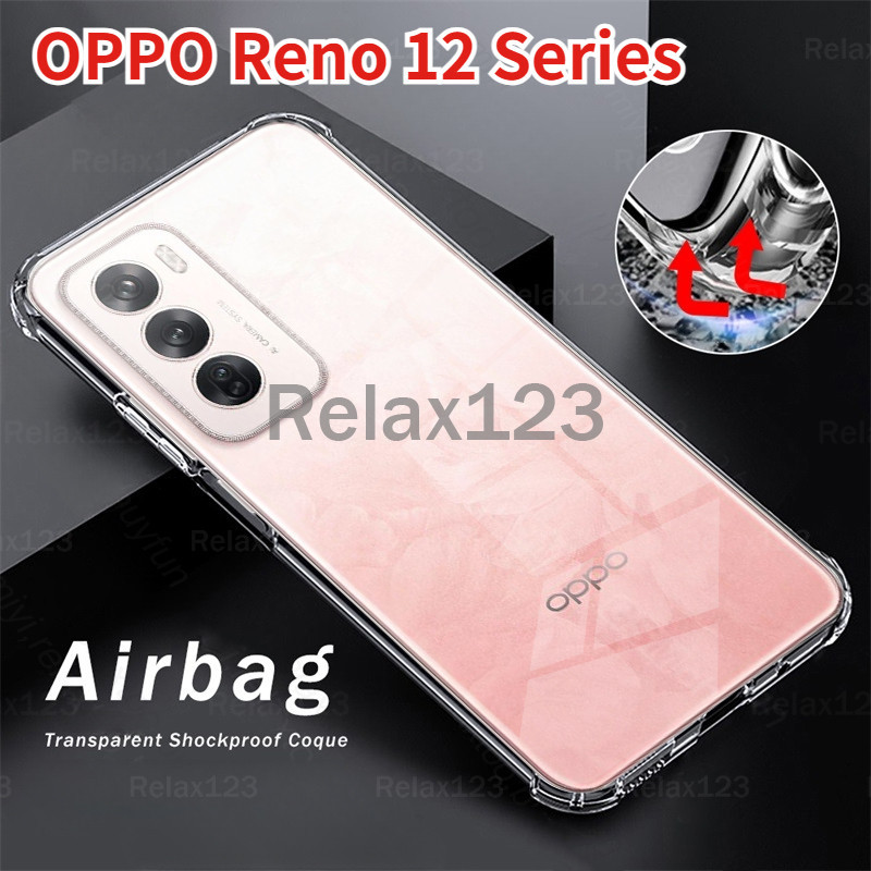 สําหรับ OPPO Reno 12 5G Reno 12 Pro 5G Reno12 5G Reno12Pro 5G Reno12F Reno12 F 5G ปลอก 2024 Anti-Shock HD Clear TPU เคสโทรศัพท์ซิลิโคนกันกระแทกปกหลัง