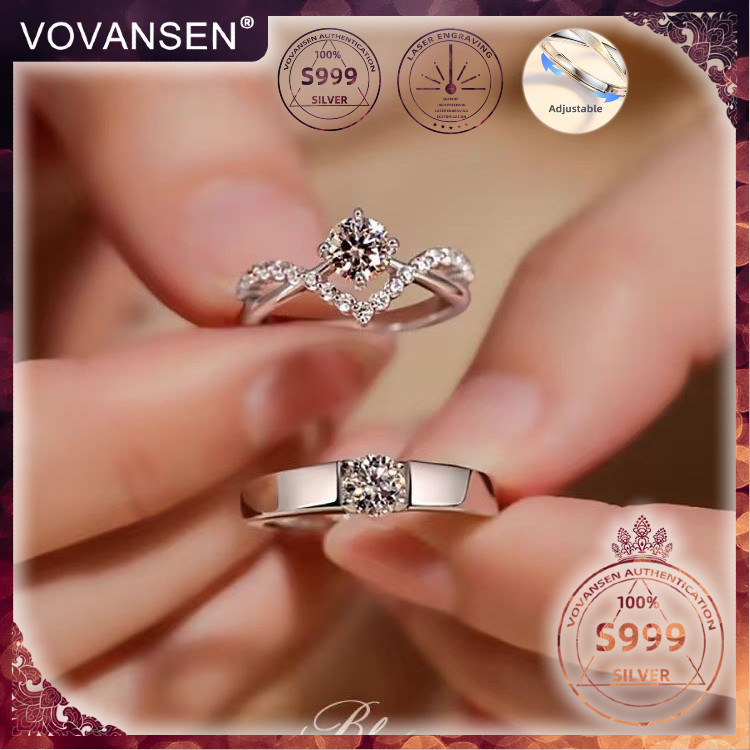 240611-18VOVANSEN 100% S999 เงินแหวนคู่ปรับ,S999 cincin,ที่กําหนดเองเลเซอร์แกะสลักแหวน Jewellery หญิ