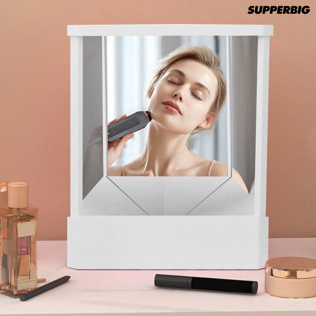 Supperbig กระจกไม่กลับด้าน Precision True Image Vanity กระจกแต่งหน้าตั้งโต๊ะไม่ขยายสะท้อนจริงกระจกความงามสําหรับใบหน้าของคุณ