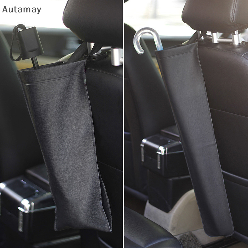 Autamay รถกันน้ําร่มเก็บกระเป๋าประหยัดพื้นที่ Auto ร่มผู้ถือหนังร่มผู้ถือสําหรับรถยนต์ Assessorry ใหม่
