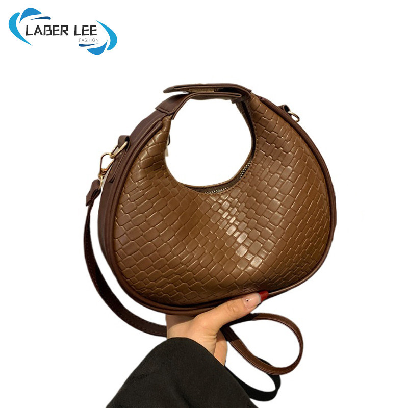 Laber LEE กระเป๋าถือผู้หญิง PU หนังสาน Retro Sling Bag Hobos กระเป๋าสะพาย