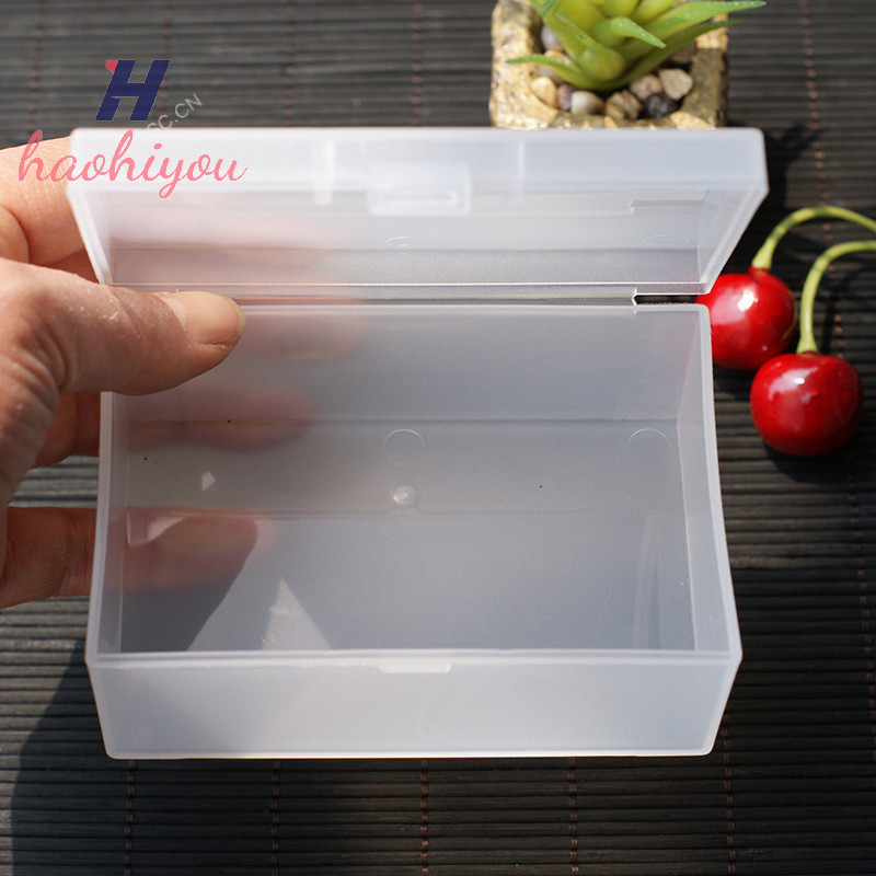 <haohiyou> กล่องพลาสติกขนาดเล็กกล่องสี่เหลี่ยมกล่องโปร่งแสงกล่องบรรจุกล่องเก็บของกันฝุ่นทนทานที่แข็งแกร่งกล่องเก็บเครื่องประดับคอนเทนเนอร์ Nice