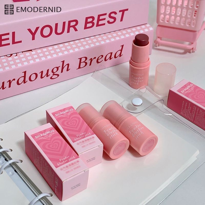 Shaqinuo บลัชออนติด ครีมสีสวย ปัดแก้ม อิ่มตัวตามธรรมชาติ เนื้อแมตต์ กันน้ํา สีกุหลาบ 4g - รูปที่ 3