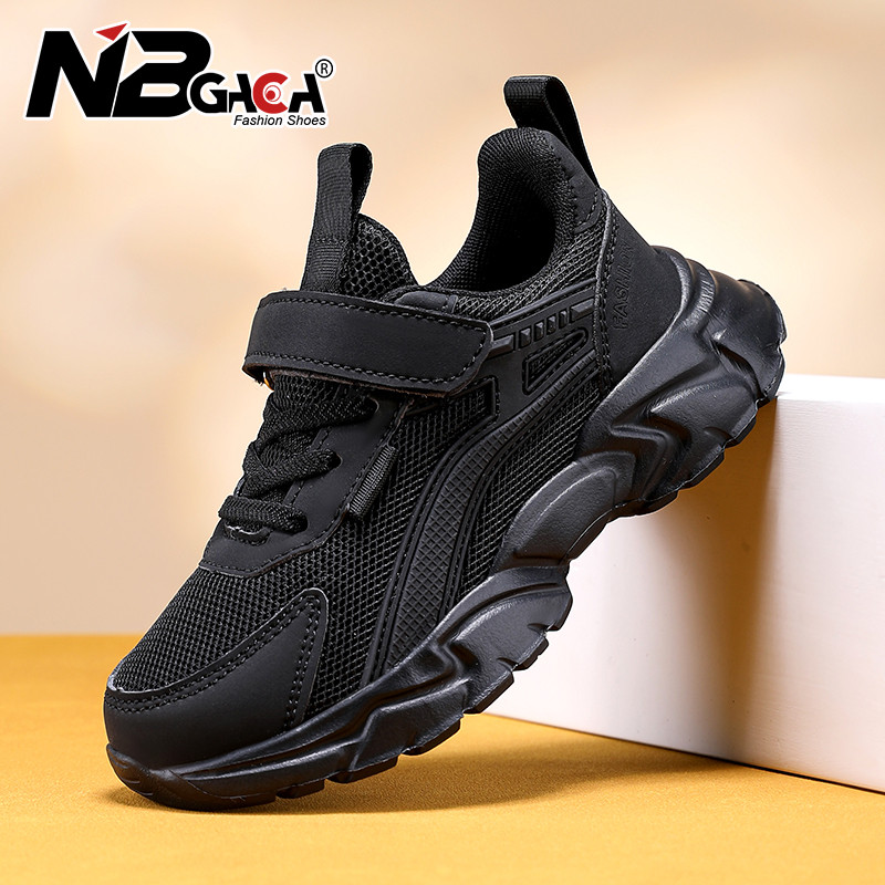 ขนาด28-40น้ําหนักเบาเด็กรองเท้าผ้าใบสีดําตาข่ายระบายอากาศสําหรับเด็กผู้ชายสีขาวรองเท้าเดินสบายๆลื่นและทนต่อการสึกหรอหญิงโรงเรียนวิ