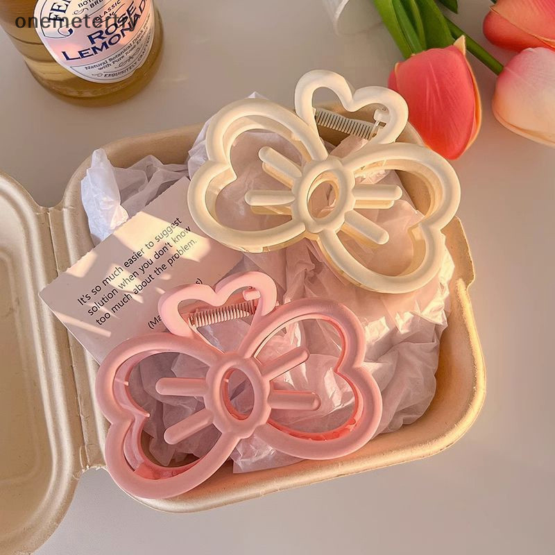Onem น่ารัก Bowknot กิ๊บติดผมพลาสติก Claw คลิปสี Candy Crab กิ๊บติดผมสําหรับสาวหวานผม Claw เครื่องประดับผม n