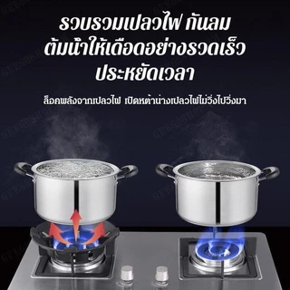 ที่บังลมเตาแก๊ส หนาพิเศษ ใช้ได้กับวางเตาชนิด 4/5ขา ฝาครอบเตาแก๊ส ที่ครอบเตาแก๊ส บังลมเตาแก๊ส ขาตั้งหม้อ กันลม ร้อนเร็ว