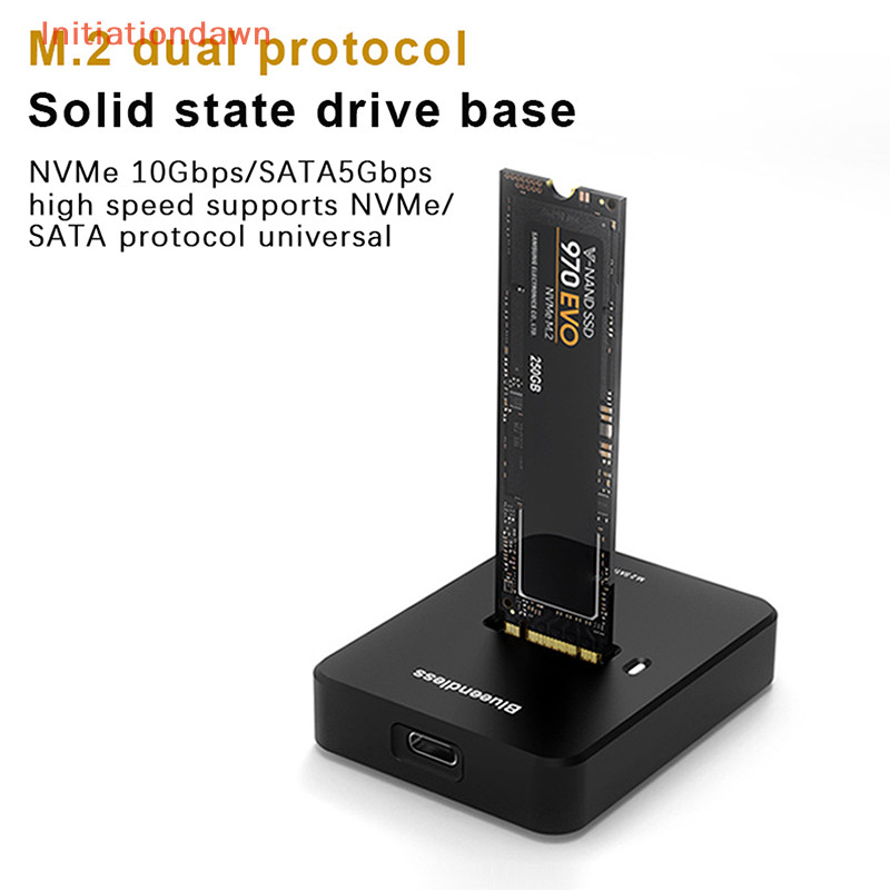 [Initiationdawn] M2 NVME Docking Station M Key USB M 2 USB C SSD Case NVME และ NGFF Hdd SSD Docking Station ฐาน