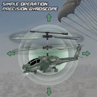RC รีโมทคอนโทรล Apache เฮลิคอปเตอร์ Plan Flying ของเล่นรีโมทคอนโทรลเฮลิคอปเตอร์เครื่องบิน Gyroscope สําหรับเด็กของขวัญของเล่นสําหรับเด็ก
