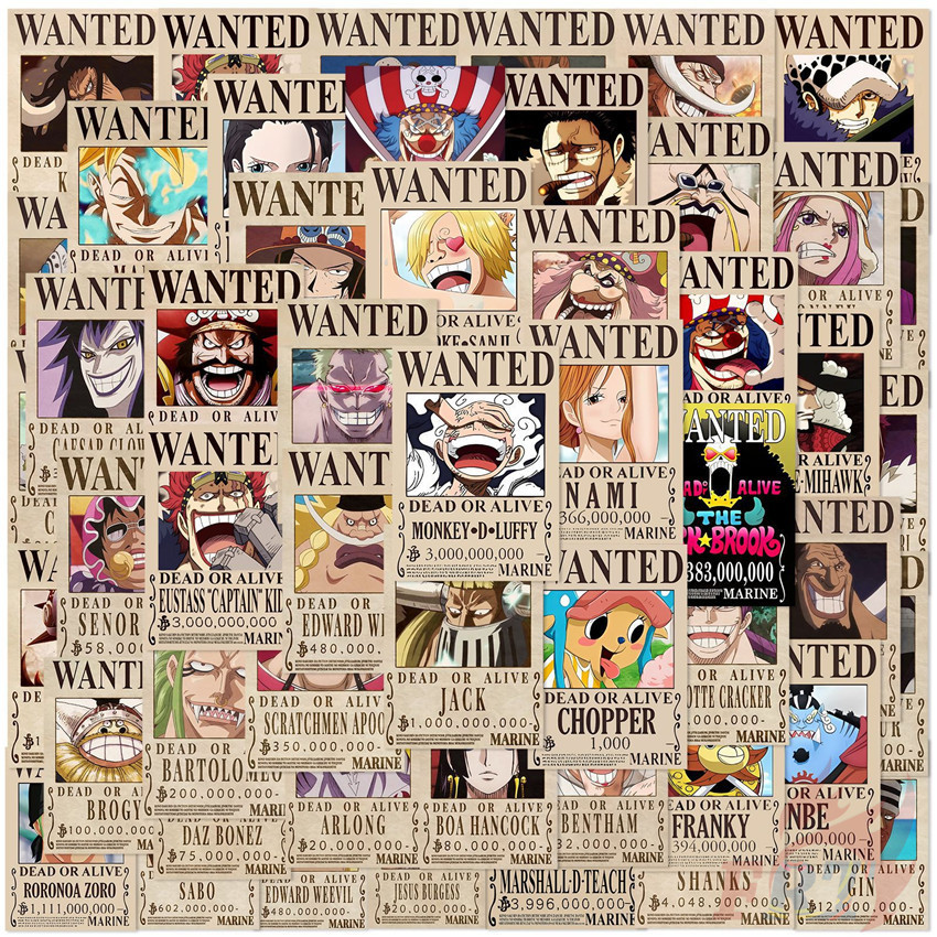 ❉ สติ๊กเกอร์ One Piece Wanted Series 02 ❉ 50 ชิ้น/เซ็ต DIY แฟชั่นสติ๊กเกอร์ Doodle กันน้ํา