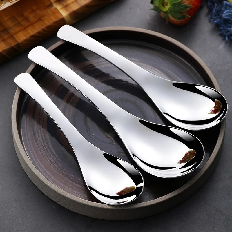 ZEZA ช้อนสแตนเลส ช้อนข้าว ซุป ตักโจ๊ก stainless steel spoon