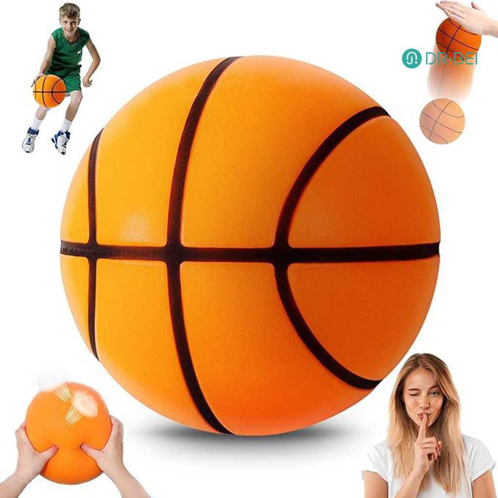 Dr.bei ชุดบาสเก็ตบอลเงียบในร่ม Dribble Dream Silent Basketball Noiseless Foam Ball สําหรับกิจกรรมในร่มน้ําหนักเบา Great Gift Option
