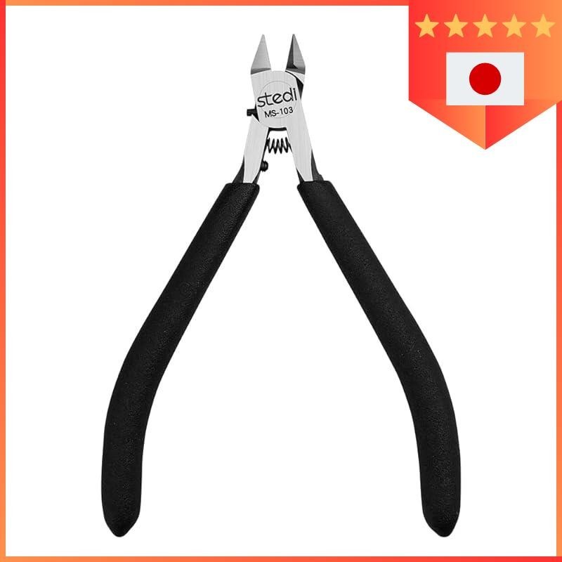 Stedi Ultra Thin Blade Nipper Plastic Model Tool with Blade Protection Cover from Japan - Black
Sted