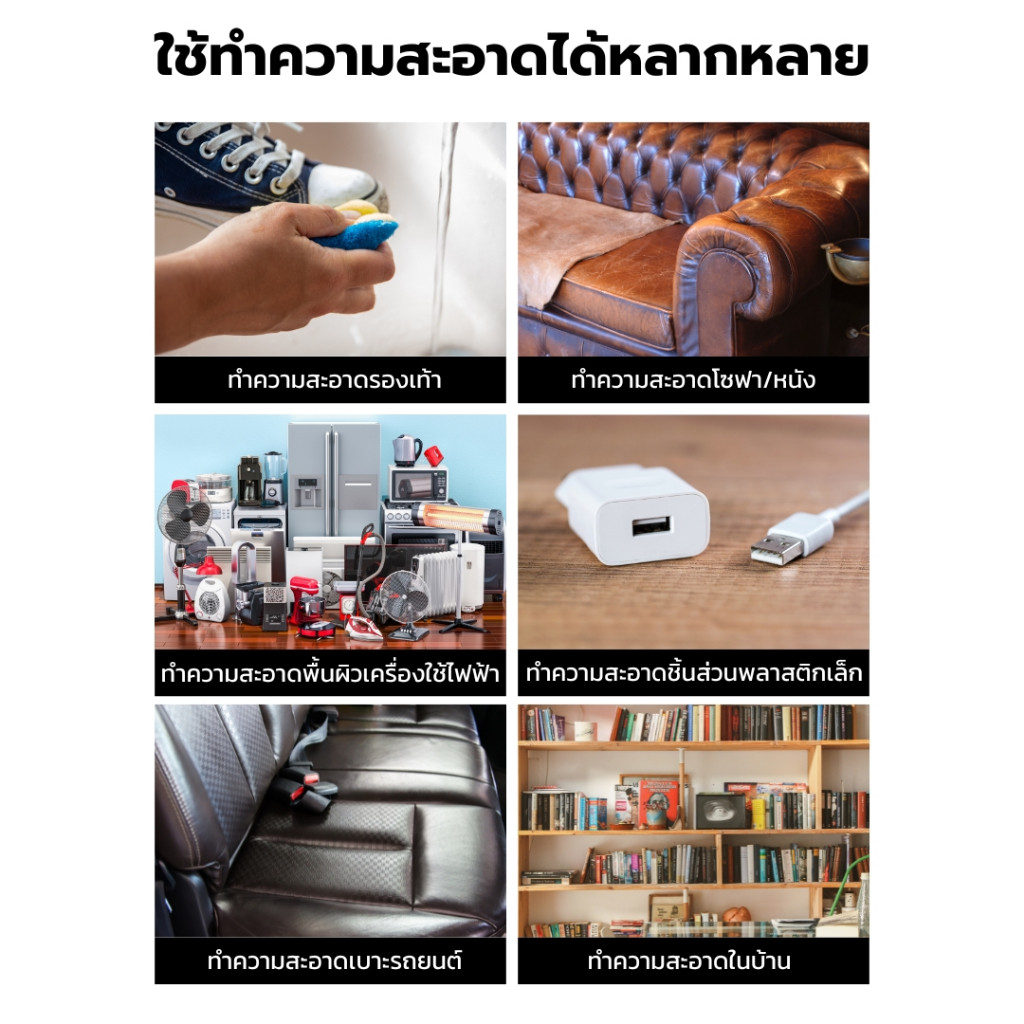 ครีมขัดรองเท้าขาว น้ำยาขัดรองเท้าขาว White Shoe Cleaner พร้อมฟองน้ำสำหรับขัด