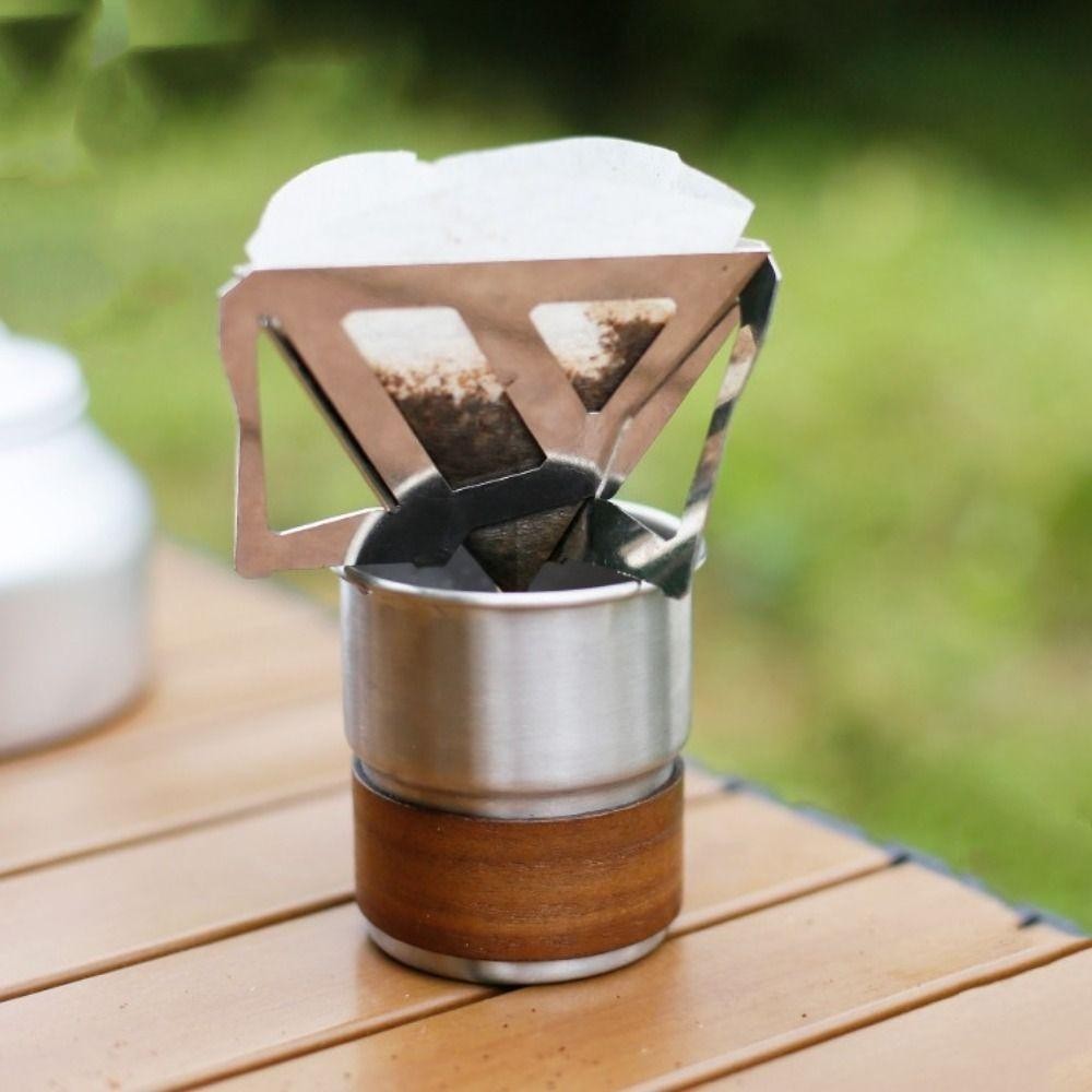 ประกายไฟ ที่ใส่ดริปกาแฟ, ชั้นวางกรองกาแฟแบบพกพาแบบพับได้, กรวยสแตนเลสสร้างสรรค์ออกแบบเฉพาะกาแฟหยดยืนชา - รูปที่ 2