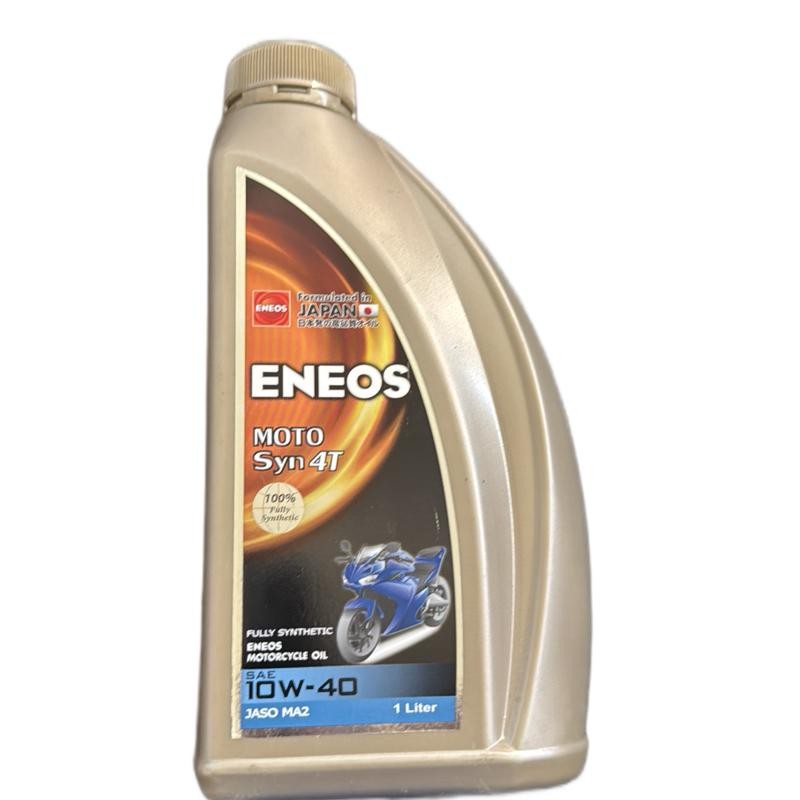 ENEOS MOTO SYN 4T 10W-40 JASO MA2 น้ำมันเครื่องสังเคราะห์แท้100% ขนาด 1 ลิตร