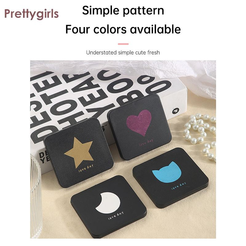 PY.thกระจกเรียบง่ายความละเอียดสูงกระจกพับสองด้าน Ins กระจกแต่งหน้าแบบพกพา-PY - รูปที่ 3