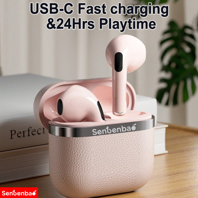 Senbenbao S17 หูฟังบลูทูธชุดหูฟังไร้สาย TWS หูฟังสเตอริโอ IPX7 หูฟังกันน้ํา Touch Control พร้อมเคสชาร์จ