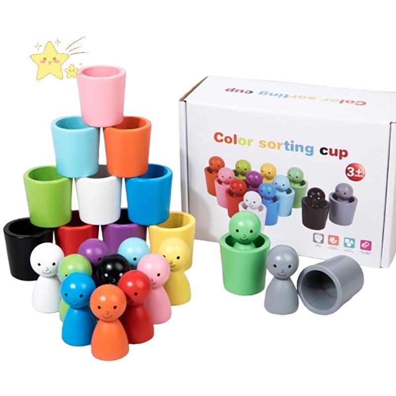 [JBTH] Color Sorting Cups Sorting Sensory Toys, ของเล่นคัดแยกสี, เกมจับคู่ [JB]