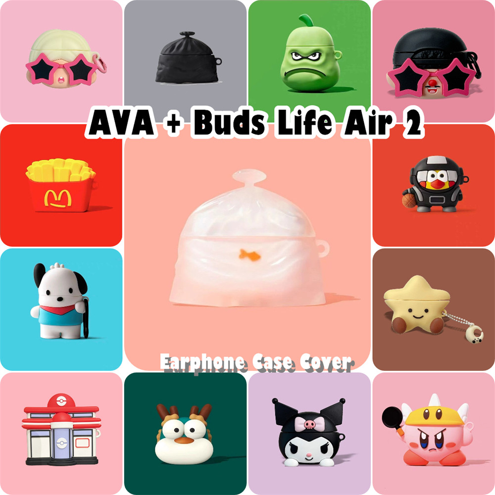 สําหรับ AVA + Buds Life Air 2 Case Casing Soft Silicone Cartoon Fashion Headphone Case NO.3