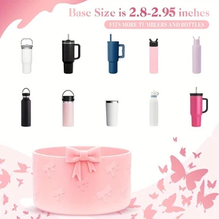 Sugaw 3D Bow Tumbler ซิลิโคน Boot, สวยและทันสมัย Anti-Drop Shock Absorbing อุปกรณ์เสริมขวดน้ํา, บูตขวดน้ําเข้ากันได้กับ Stanley Tumbler