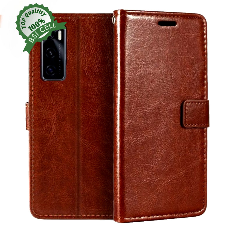 CASE VIVO V20 SE (V2022) LITE LEATHER CASE HP COVER LEATHER WALLET FLIP COVER CASE OPEN CLOSE WALLET