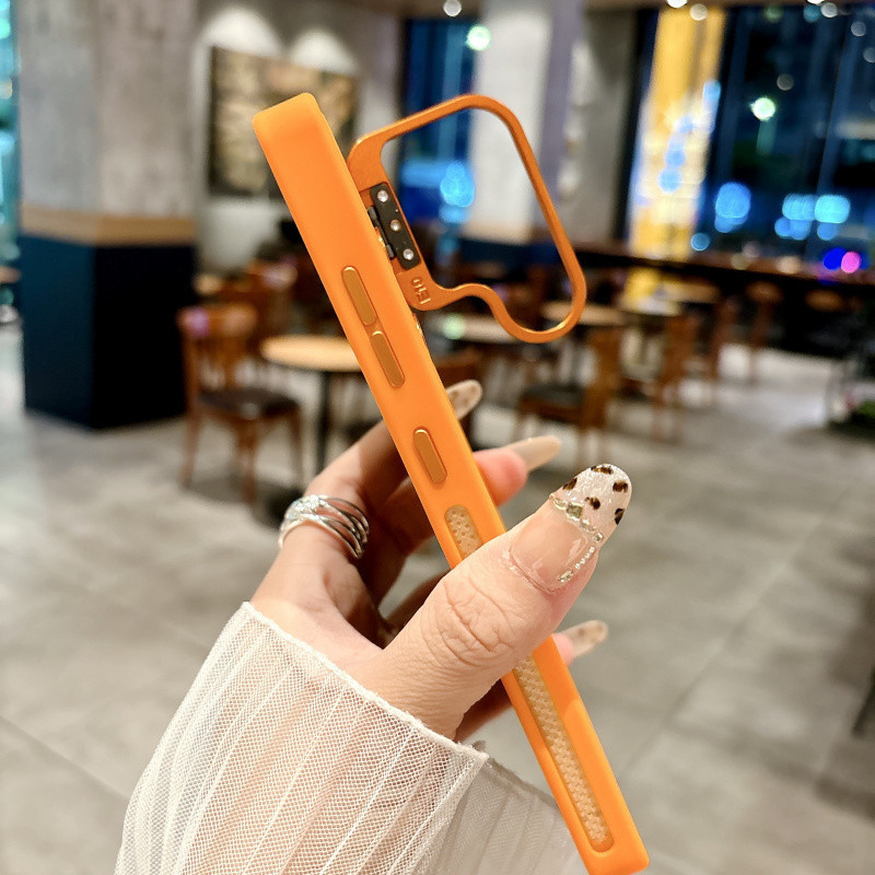 สำหรับ Samsung S25 Ultra S25 Plus S24 Ultra Plus เคสที่เป็นมิตรต่อผิว โลหะด้าน กลวง ขายึดเลนส์ เคสแม่เหล็ก ป้องกันเลนส์แก้ว โปร่งแสง แข็ง ป้องกันการกระแทก - รูปที่ 4