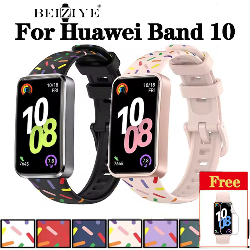 สายนาฬิกาซิลิโคนสําหรับ For Huawei Band 10 สายคล้อง SmartWatch สายรัดข้อมือสําหรับ For Huawei Band 10 สร้อยข้อมือกีฬา Watchband อุปกรณ์เสริม