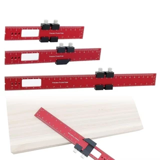 QINJUE ไม้บรรทัดพกพา, มัลติฟังก์ชั่นอลูมิเนียมเครื่องมืองานไม้ไม้บรรทัด, T-Track สไลด์โลหะหยุด Precision ไม้บรรทัดเครื่องมือวัด
