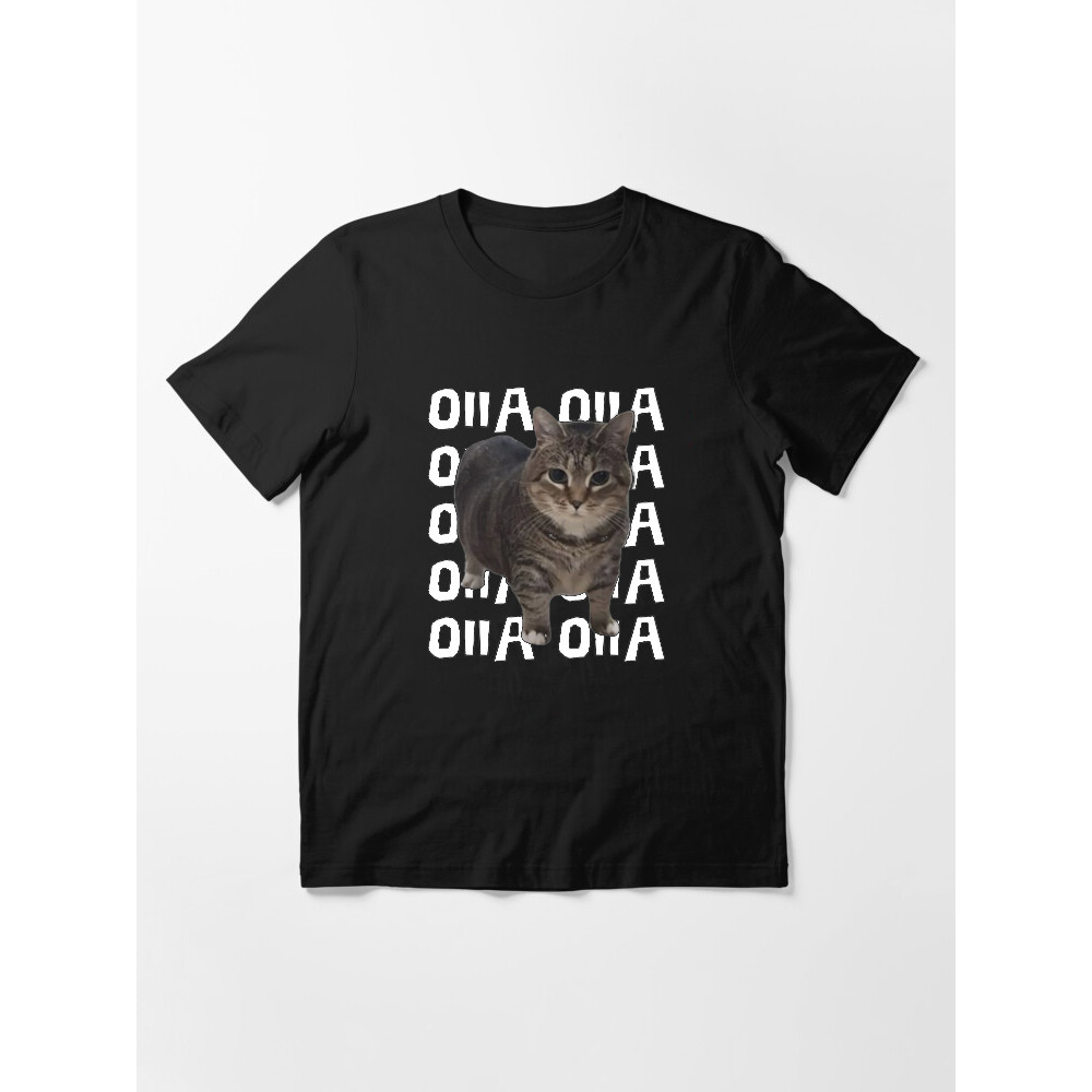 Oiia Cat เสื้อยืดคาร์ตูนแมวสีสันสดใส