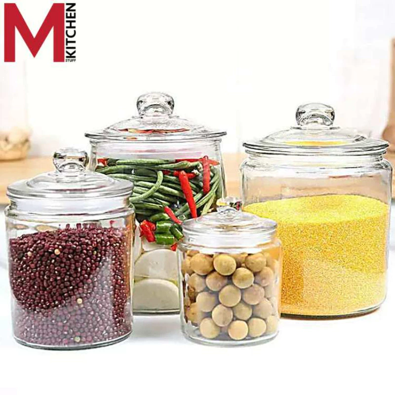 M KITCHEN โหลแก้ว ขวดโหล ขวดแก้ว โหลแก้วสูญญากาศ ขวดโหลแก้ว ขวดโหลมีฝาปิด โหลสูญญากาศ SY