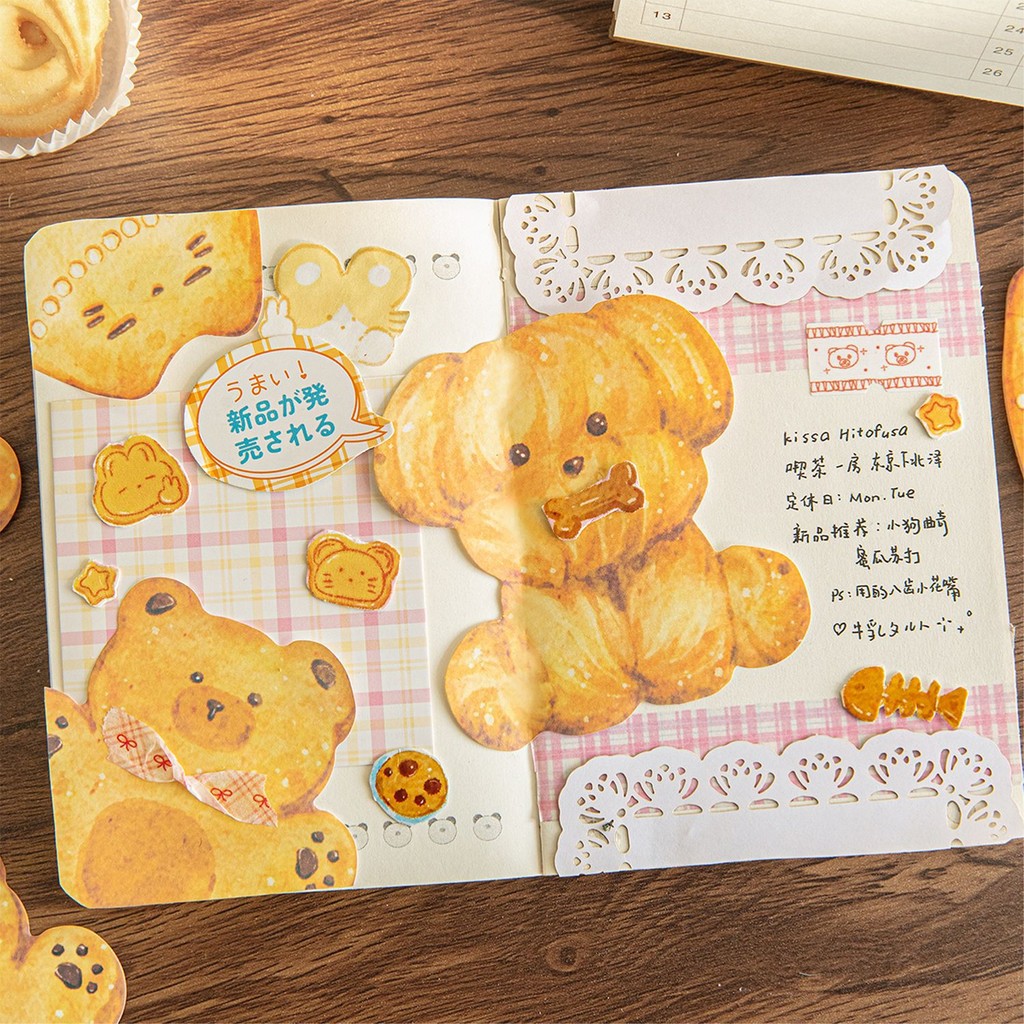 ไดลี่|30แผ่นลงในวัสดุภาพประกอบน่ารักบันทึกเหนียวรูปทรงพิเศษกัดคุกกี้นักเรียนบันทึกข้อความnครั้งโพสต์คู่มือภูมิทัศน์ทําเองตกแต่งบันทึกคู่มือ