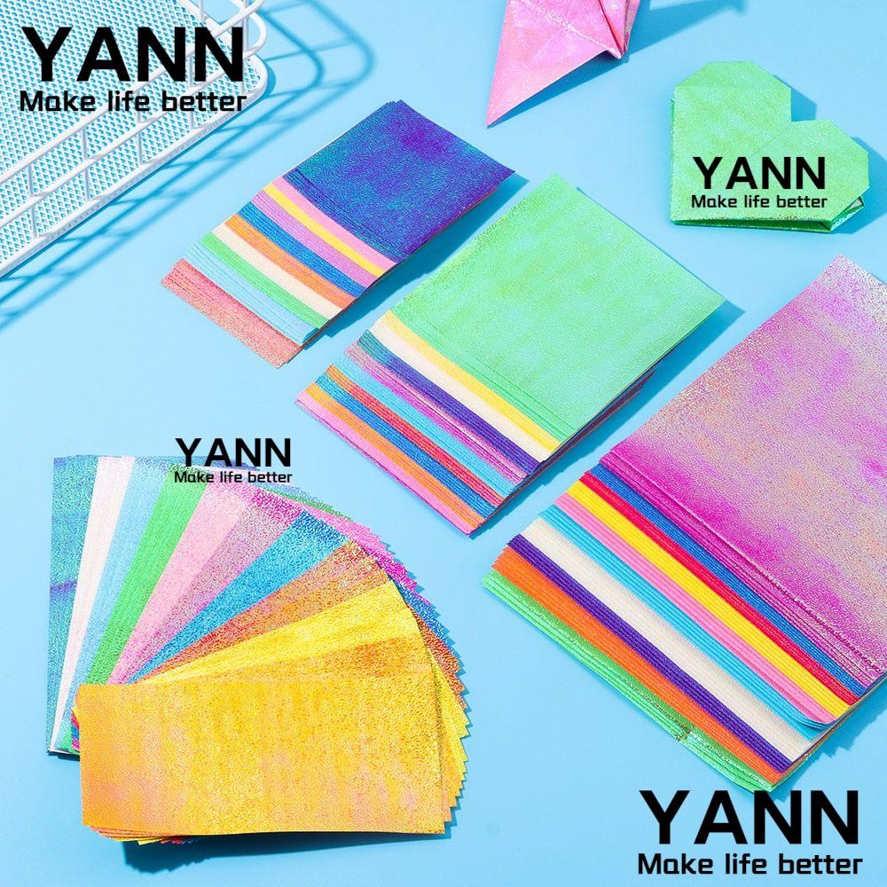 Yann1 50 แผ่นระยิบระยับ Origami กระดาษ Multi-ขนาดของขวัญ Handmade วัสดุ Scrapbooking ตกแต่ง ราคา ถูกที่สุด ดีลบีเคเค