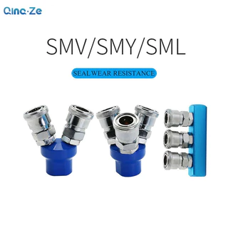 พร้อมสต็อกเครื่องอัดอากาศ Manifold 2 ทาง 3 ทาง Quick Connect Multi Hose Coupler ข้อต่อข้อต่อ