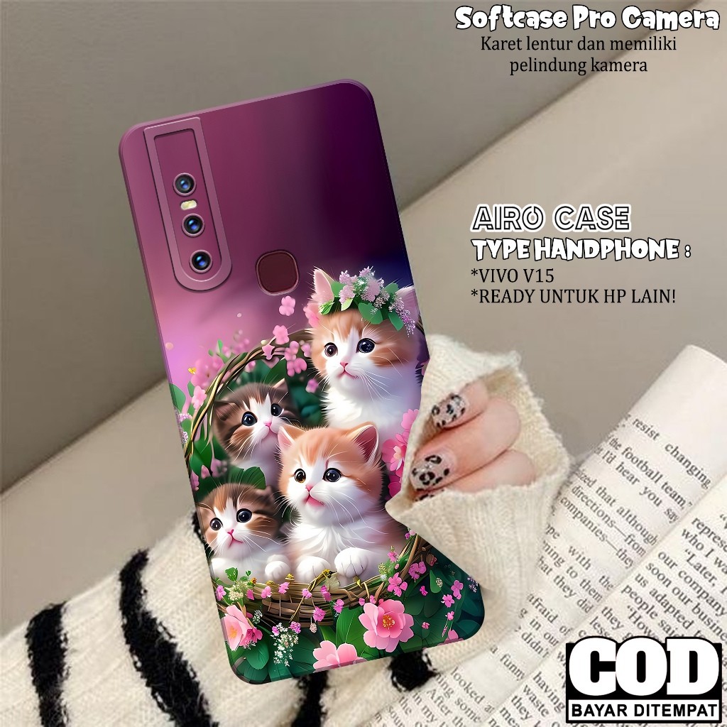 เคส HP ล่าสุด VIVO V15 - เคส VIVO V15 Softcase - เคสแมวแฟชั่น - เคส VIVO V15 - เคส Pro Camera Softca