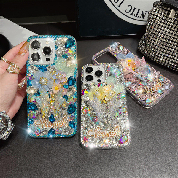 SAMSUNG Luxury Rhinestone 3Dผีเสื้อเพชรเคสโทรศัพท์สําหรับSamsung Galaxy A06 A16 A05 A05S A12 M12 A02