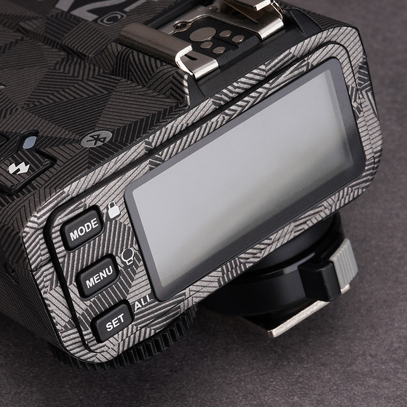 เหมาะสําหรับ Godox X2T Flash Trigger ฟิล์มป้องกัน Matte สติกเกอร์สีดําสติกเกอร์ลวงตาหนัง 3M