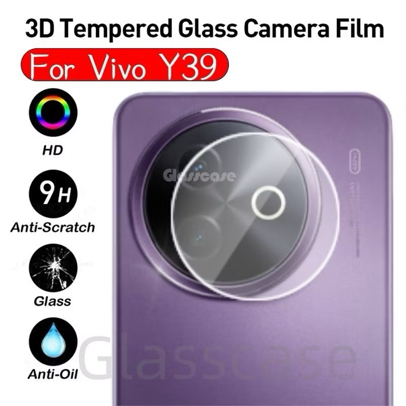 ฟิล์มกระจกนิรภัยป้องกันเลนส์กล้อง สำหรับ Vivo Y39 5G ฟิล์มกันรอยกล้องด้านหลังแบบใส ส่วย แข็งแรง ทันทาน งานดีปลอดภัย