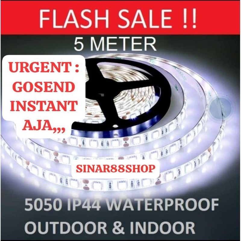 ไฟ LED STRIP 5050 IP44 12V OUTDOOR LEDSTRIP สีขาว 12 VOLT IP 44