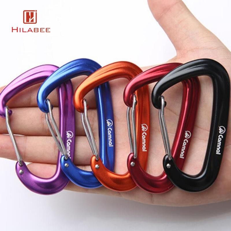Hilabee Carabiner กระเป๋าเป้สะพายหลังอลูมิเนียม Clasp Climbing Hiking Arborist Industrial Use