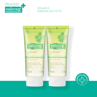 [แพ็ค 2] Smooth E Babyface Gel 3.3 Oz. เจลล้างหน้า สูตรไม่มีฟอง100% ไม่มีประจุไฟฟ้า ไม่ทิ้งสารตกค้าง เบบี้เฟส เจล
