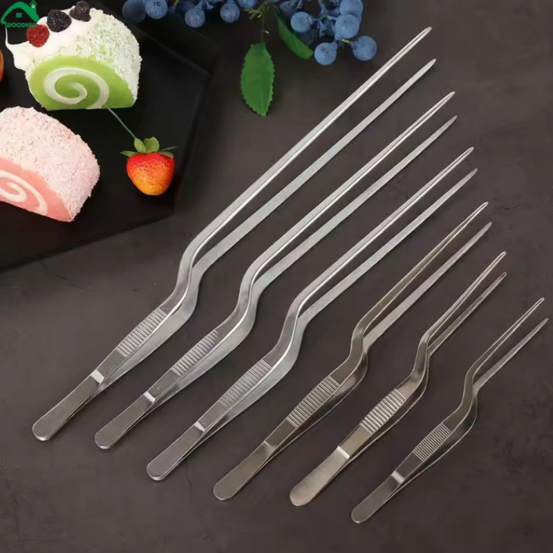 14/16/20 ซม. แหนบสแตนเลส - Chef Food Tweezer - ทําอาหาร BBQ เนื้ออาหาร Tweezer คลิป - เครื่องมือห้องครัว - Mini Chief แหนบแบบพกพาสําหรับแหนบปิคนิค