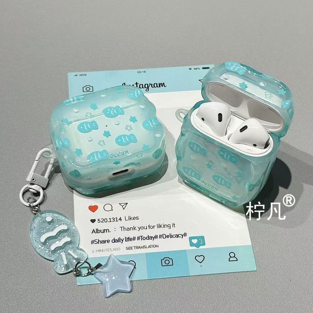 การ์ตูนน่ารักปลาดาวเหมาะสําหรับ Lenovo lp40pro เคสหูฟัง LP40 ไร้สาย Lenovo LP40 เคสหูฟัง