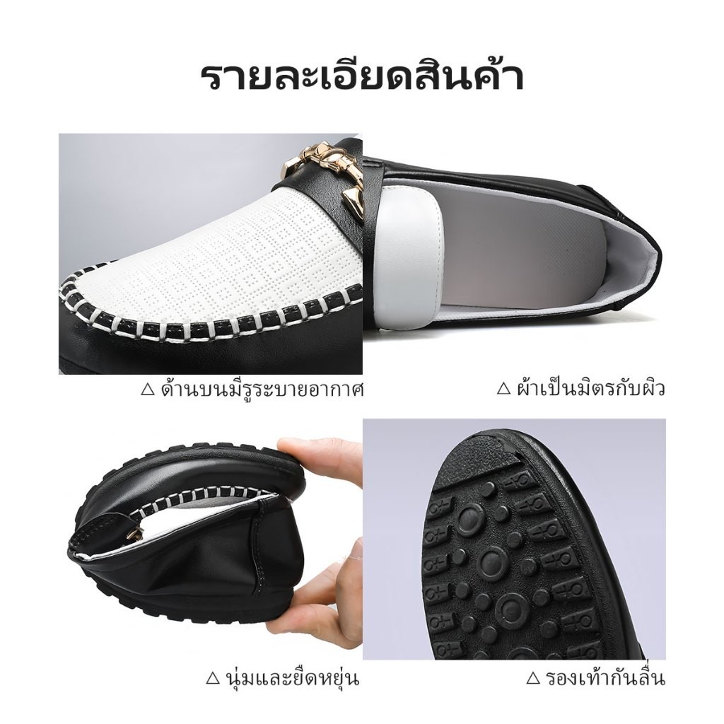 🚚ประเทศไทย：สินค้าคงคลังเฉพาะจุด รองเท้าหนังลําลอง สวมหุ้มข้อ หรูหรา ดูเป็นทางการ สไตล์คลาสสิก สําหรับผู้ชาย