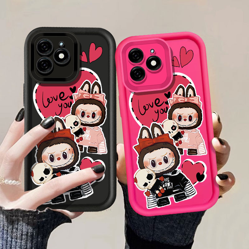ตุ๊กตาการ์ตูน Labubu เคสโทรศัพท์สําหรับ Infinix Smart 9 HD Tecno POP 9 Spark Go 1 Spark Go 2025 กันก