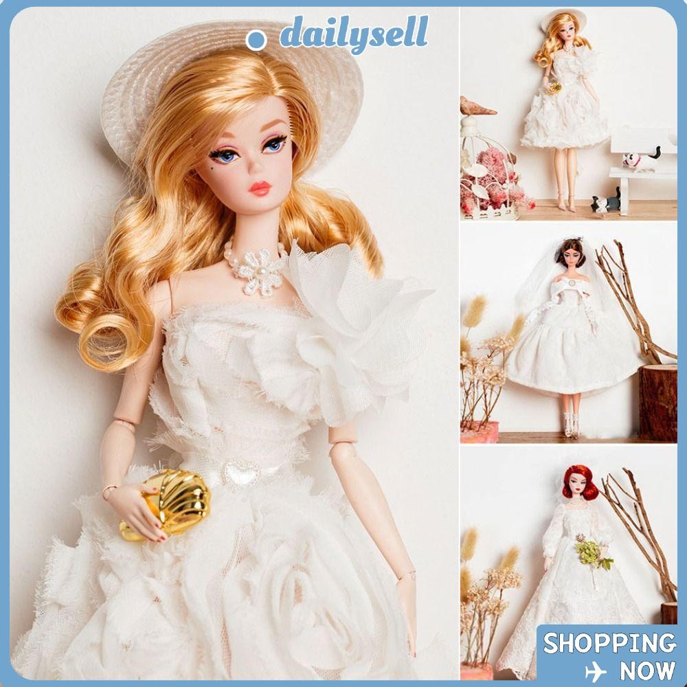 เดลี่ลูกไม้สีขาวชุดสูท,มือทํายุโรปแฟชั่นตุ๊กตาเสื้อผ้าสูท,ที่สง่างามกับ ชม. หูฟัง หมวกรองเท้าตุ๊กตาชุดแต่งงานสําหรับ30เซนติเมตรตุ๊กตา/สําหรับ1/6 บีเจดี/สําหรับ11.5"ตุ๊กต