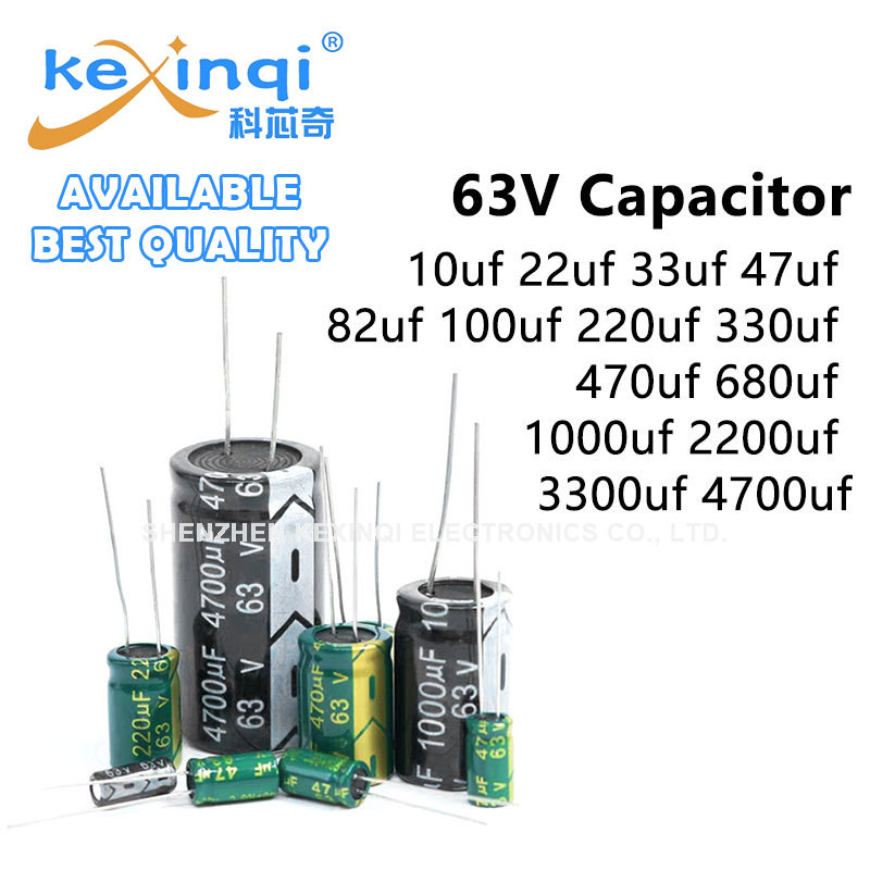 แพ็คละ 5ตัว 220UF 6.3v 10V 16V 25V 35V 50V 63Vอลูมิเนียม ตัวเก็บประจุ Electrolytic Capacitor