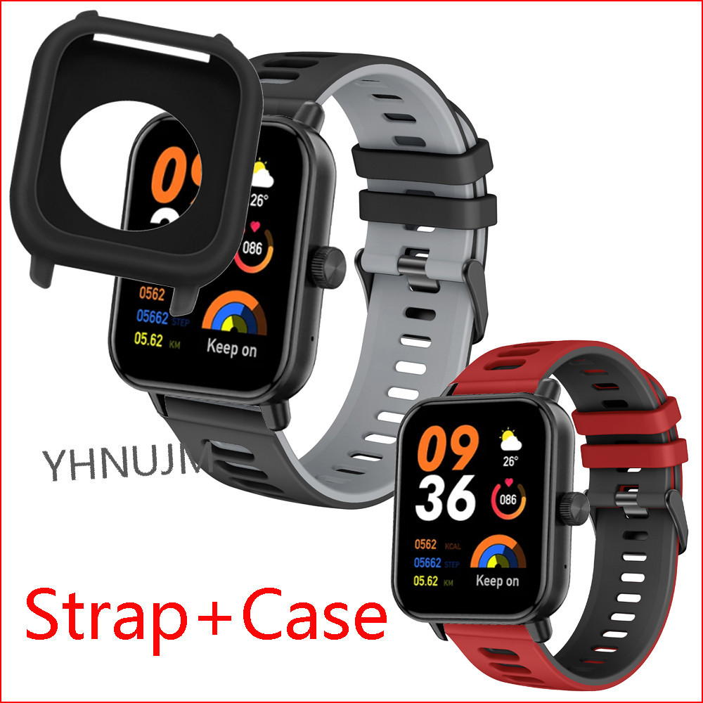 เคส + สายรัดสําหรับ COLMI P28 PLUS ฝาครอบเปลี่ยนสายรัดข้อมือซิลิโคนสําหรับ COLMI P28 PLUS สร้อยข้อมื