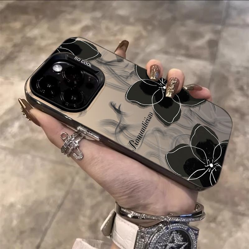 ใหม่ แอปเปิล 15/16/17โปรแม็กซ์ เคสโทรศัพท์ 14บวก แฟชั่น 13 สีดําทอง ดอกเคมีเลีย 12 ส่วนบุคคลสีเปลือกเงิน 11 ขั้นสูง - รูปที่ 7