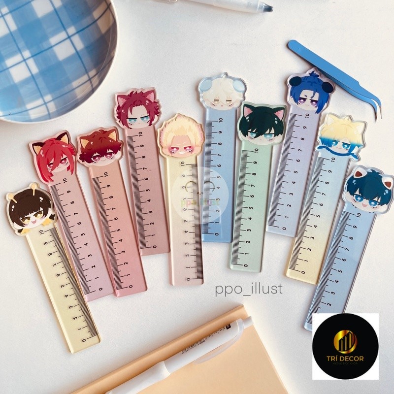 พีโป | ไม้บรรทัด Blue Lock 10ซม. พร้อมพื้นหลังสี